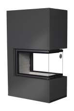 Камин Родос 900 ЧЕРНЫЙ, шамот белый в Мозыре