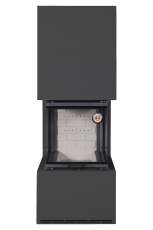 Камин Родос 900 ЧЕРНЫЙ, шамот белый в Мозыре