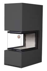 Камин Родос 900 ЧЕРНЫЙ, шамот белый в Мозыре