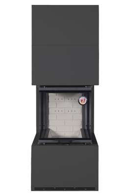 Камин Родос 900 ЧЕРНЫЙ, шамот белый в Мозыре