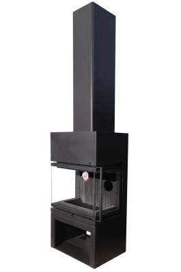 Камин МАДРИД на дровнике черный шамот в Мозыре
