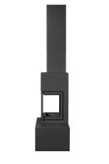 Камин МАДРИД на дровнике Гигант слева черный\белый шамот в Мозыре