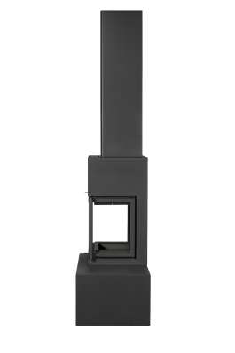 Камин МАДРИД на дровнике Гигант слева черный\белый шамот в Мозыре