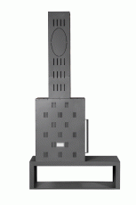 Камин МАДРИД на дровнике Гигант справа черный\белый шамот в Мозыре