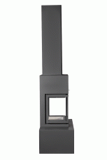 Камин МАДРИД на дровнике Гигант центральный черный\белый шамот в Мозыре