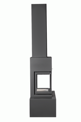 Камин МАДРИД на дровнике Гигант центральный черный\белый шамот в Мозыре