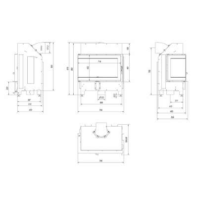 Каминная топка ILDNORD MALMO в Мозыре