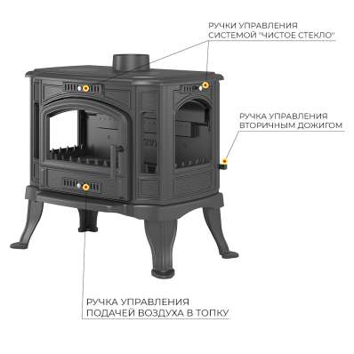 Печь-камин Везувий KZ-14РS Антрацит в Мозыре