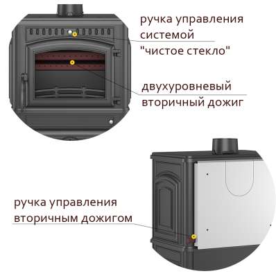 Печь-камин Везувий LV-12 Антрацит в Мозыре