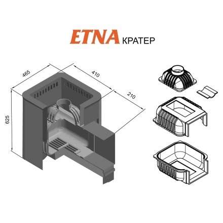 Печь для бани Этна Магма 18 (ДТ-4) в Мозыре
