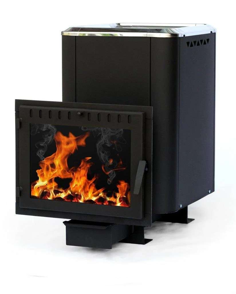 Печь банная чугунная СИБИРЬ 24 Конвекционная Панорамное стекло Амазонка бай фото в Мозыре