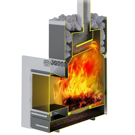 Печь для бани Теплодар Русь-12 ЛНЗП Профи Панорама в Мозыре