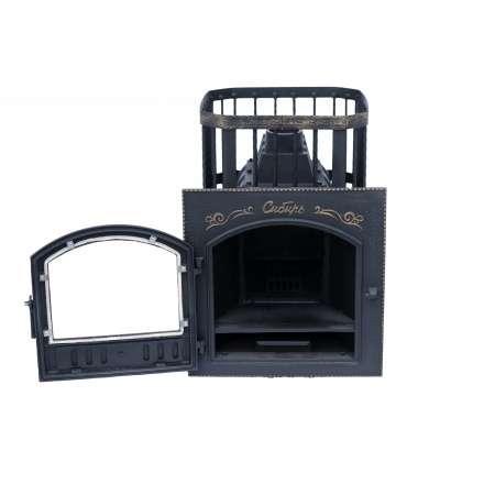 Печь банная Сибирь-24 с каминной дверцей Сибирь (545х545) в Мозыре