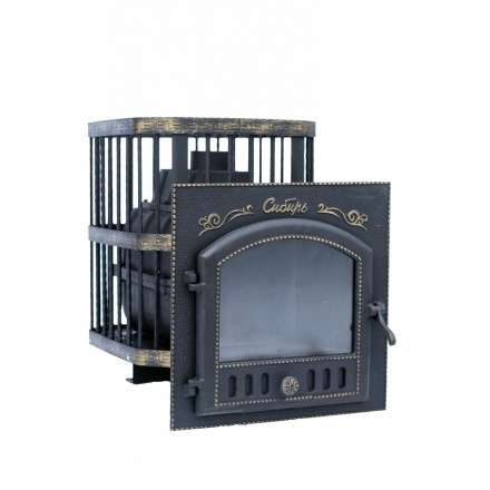 Печь банная Сибирь-24 с каминной дверцей Сибирь (545х545) в Мозыре