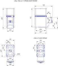 Печь для бани Теплодар Русь 12 Л Профи в Мозыре