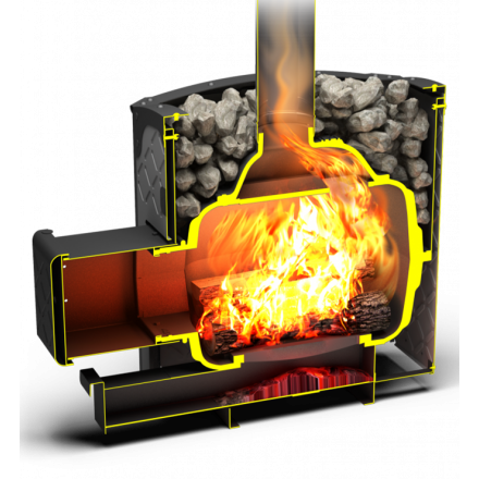 Печь для бани Теплодар Былина-18Ч Панорама в Мозыре