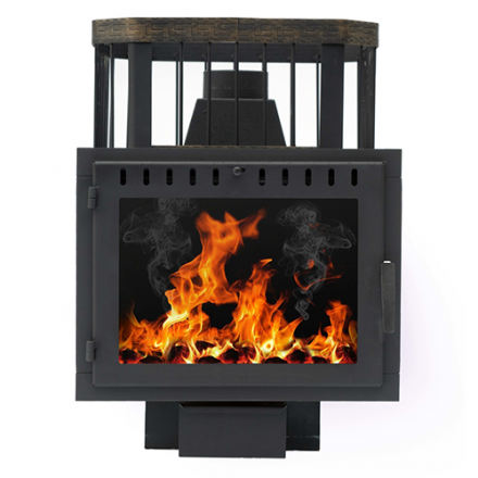 Печь банная Сибирь-24 (панорамное стекло, сетка квадрат) в Мозыре