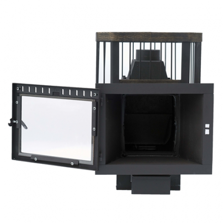 Печь банная Сибирь-24 (панорамное стекло, сетка квадрат) в Мозыре