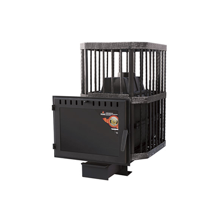 Печь банная Сибирь-24 (панорамное стекло, сетка квадрат) в Мозыре