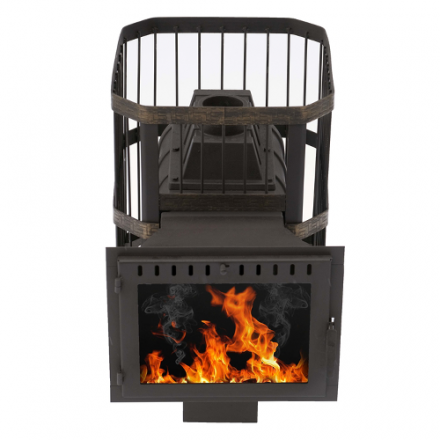 Печь банная Сибирь-24 (панорамное стекло, сетка квадрат) в Мозыре