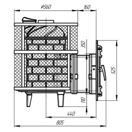 Банная печь ProMetall Атмосфера-М мини сетка в Мозыре