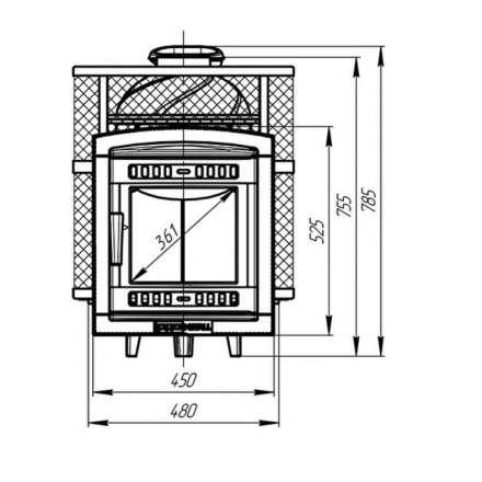 Банная печь ProMetall Атмосфера-М мини сетка в Мозыре