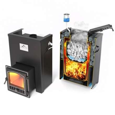 Печь для бани Везувий Эверест Inox 25 (205) под облицовку в Мозыре