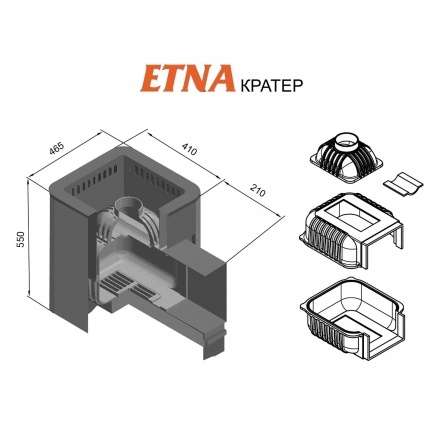 Печь для бани Этна Кратер 18 (ДТ-4С) в Мозыре