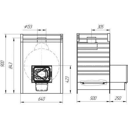 Печь для бани Добросталь Жара-люкс 30 чугунная дверка в Мозыре