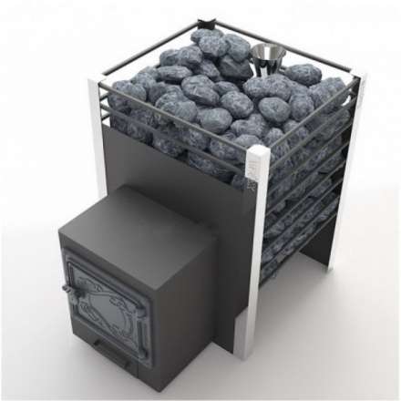 Печь для бани Добросталь Жара-люкс 20 чугунная дверка Амазонка бай фото в Мозыре