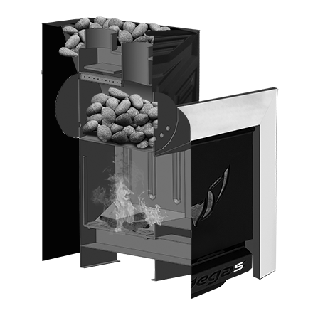 Банная печь Пегас 16 панорама конвекция в Мозыре