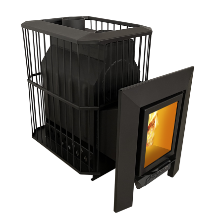 Банная печь Пегас 26 со стеклом сетка фото в Мозыре