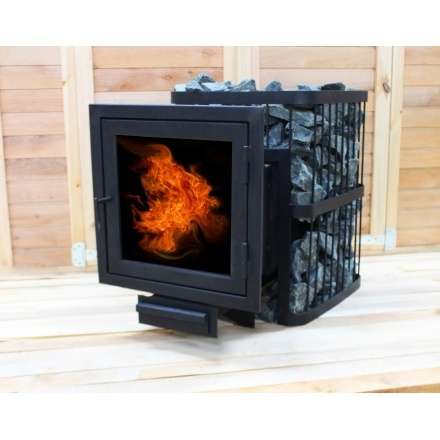 Печь банная ComfortProm РЕТРО СТАЛЬ 8 мм панорама 20 м3 в Мозыре