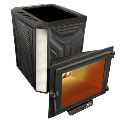 Банная печь Пегас 16 панорама нерж конвекция амазонка бай фото в Мозыре