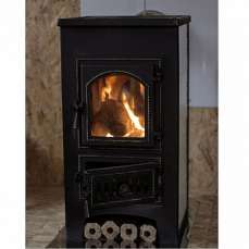 Купить стальной камин Везувий ПК-01 (270) в Мозыре фото в интерьере в Мозыре