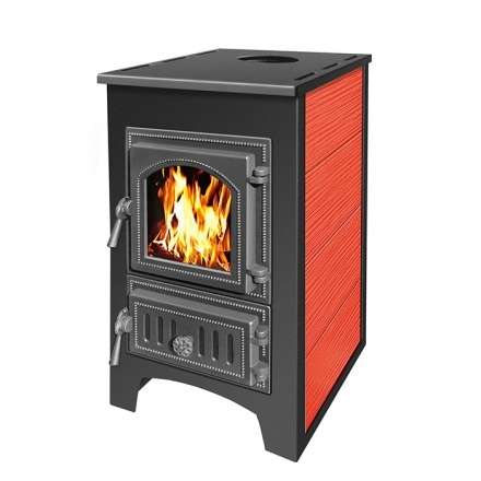 Печь-камин Везувий ПК-01 (270) красная 9 кВт Амазонка бай фото в Мозыре