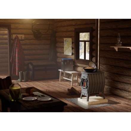 Купить Печь-камин Печь-камин ProMetall Бахта (черная) чугун в Мозыре Амазонка бай фото в Мозыре