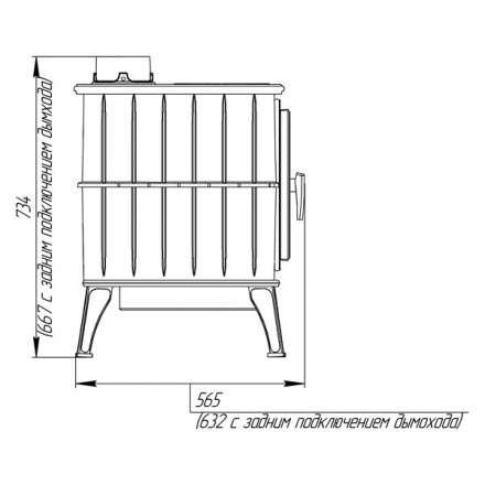 Купить Печь-камин Печь-камин ProMetall Бахта (черная) чугун в Мозыре Амазонка бай фото в Мозыре