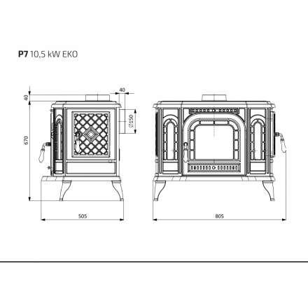 Купить Печь-камин Kawmet P7 LB в интерьере чугунный в Мозыре в Мозыре