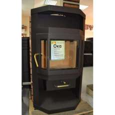 Купить стальную печь-камин со стеклом Мета-Бел Ока в Мозыре фото в Мозыре