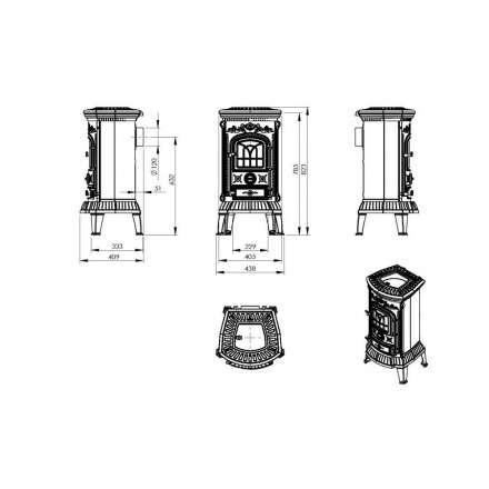 Купить Печь-камин Печь-камин NORDflam Verdo чугун в Мозыре Амазонка бай фото в Мозыре