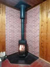 Купить недорогой камин с большим стеклом EVEREST F7 в Мозыре в Мозыре