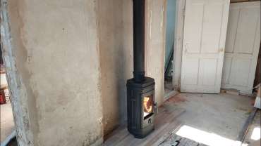 Купить недорогой камин с большим стеклом EVEREST F7 в Мозыре в Мозыре