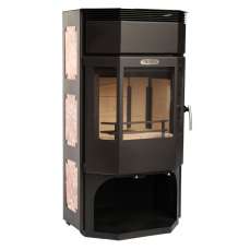 Стальной популярный камин с отделкой шамотом Сибирь 12 фото в Мозыре