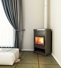 Стальной недорогой камин Теплодар ОВ-120 (угловой) фото в Мозыре