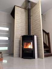 Купить стальной недорогой камин с шамотом Мета-Бел Амур в Мозыре фото в Мозыре