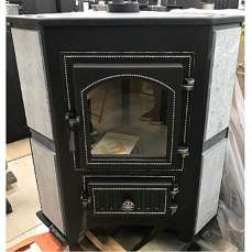 Купить Печь-камин Везувий ПК-01 (220) угловой бежевый 9 кВт в Мозыре фото в Мозыре