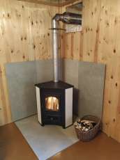 Купить Печь-камин Везувий ПК-01 (220) угловой бежевый 9 кВт в Мозыре фото в Мозыре