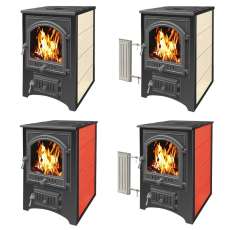 Купить Печь-камин Везувий ПК-01 (205) с плитой и т/о красн.12 кВт в Мозыре в Мозыре