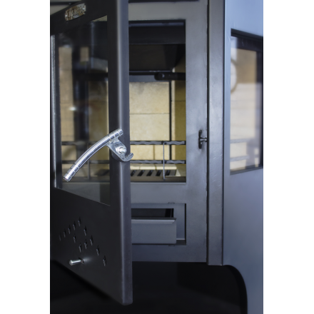 Стальной недорогой камин Сибирь 15 с дровницей фото в Мозыре